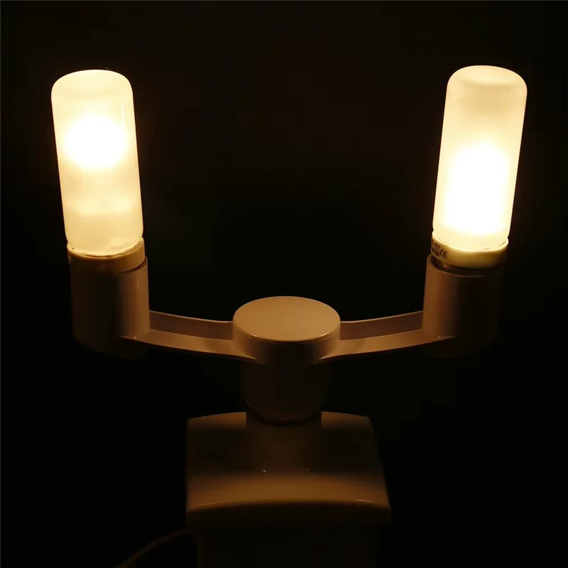 AT63-E27 Light Socket Splitter,2 In 1 Dual Heads Bulbs Lamp Holder,For Home Garage Warehouse Basement Use