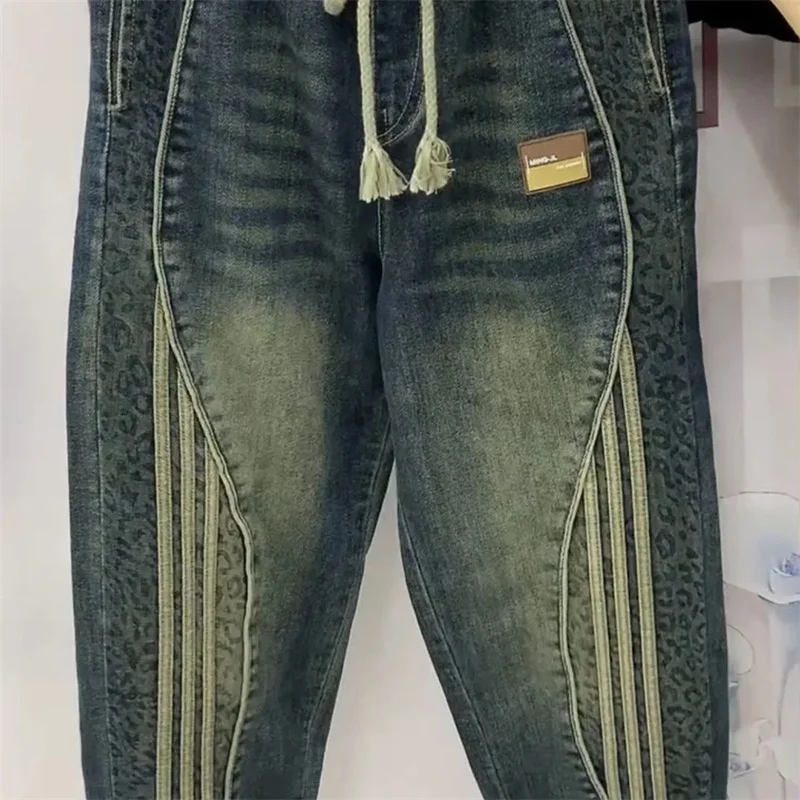 Nowa Moda Wiosna Jesień Nowe Elastyczne Jeansy Denimowe Harlan Damskie Koreańskie Elastyczne Jeansy Casualowe Damskie Spodnie Jeansowe