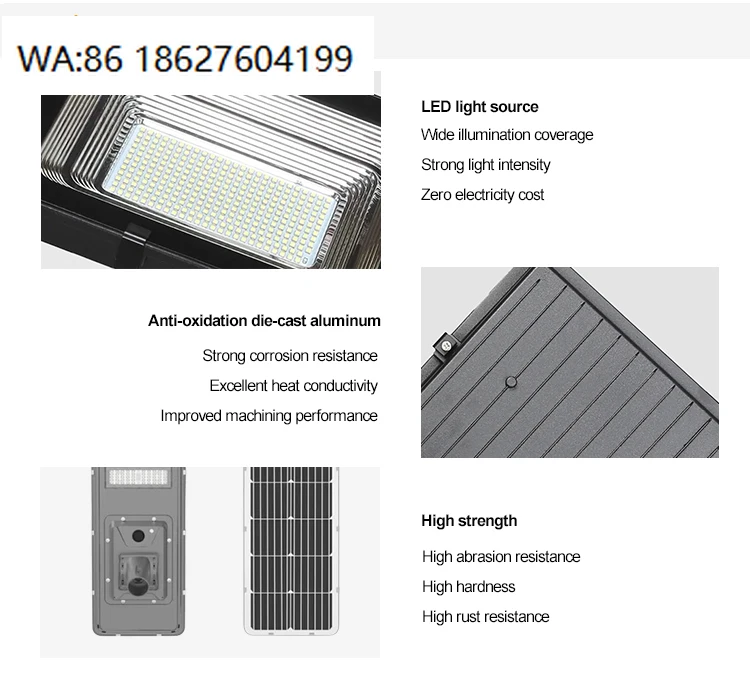 Waterproof Ip67 LED Light Source DC Power Manufacturer's Price 60W/100W/120W/240W/360W/500W Solar Street Lights Aluminum