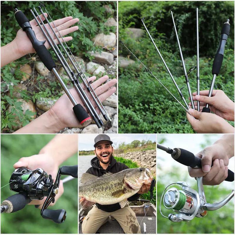 Sougayilang Spinning/Casting Rod 5 Sections Carbon Fiber Ultra Light Carp Fishing Pole Outdoor Sport Stream Fishing Tools/Tackle image 6