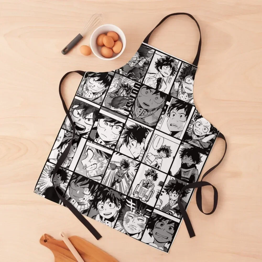

Midoriya Izuku- collage color version Apron Men kitchen Hairdressing Hairdresser Accessories Barista Apron