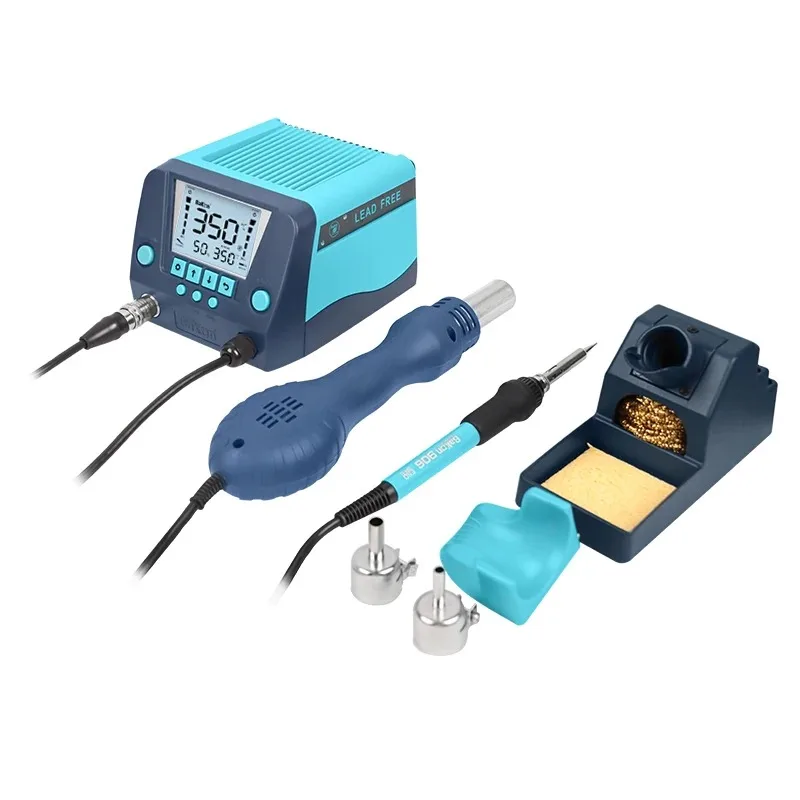 Bakon BK881 2-in-1 Soldering and Rework Hot Air Station Digital Display 560W Blower Air Gun 90W Desoldering Repair Tools