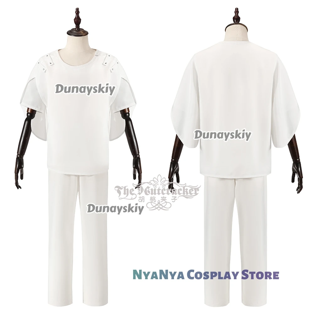 ชุดคอสเพลย์เอเลี่ยนอนิเมะ ชุดแสดงบนเวที สีขาวทั้งเสื้อและกางเกง สำหรับผู้ชาย ชุดแฟนซีสำหรับเล่นบทบาทสมมติ ชุดแฟนซีสำหรับงานฮาโลวีนและงานคาร์นิวัล สำหรับผู้ชาย รุ่นใหม่