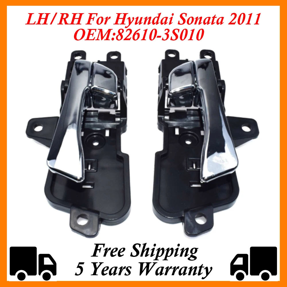 LH/RH For Hyundai Sonata 2011 2012 2013 2014 Car Interior Inside Inner Door Handle Chrome Auto Accessories 82610-3S010