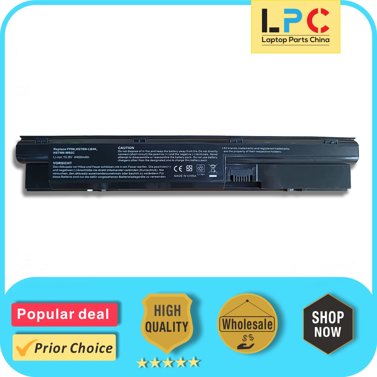 

FP06 Laptop Battery For HP ProBook 440 445 450 470 G0 G1 470 G2 New Replacement Notebook Battery 10.8V 4400mAh HSTNN-LB4K