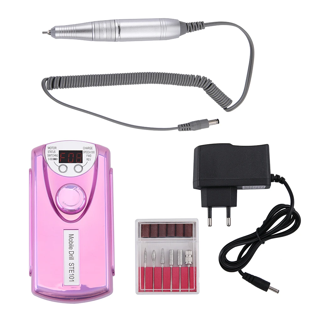 Professional Nail Drill Machine Electric Manicure Milling Cutter Set Nail Files Drill Bits Gel Polish Remover Tools STE-101