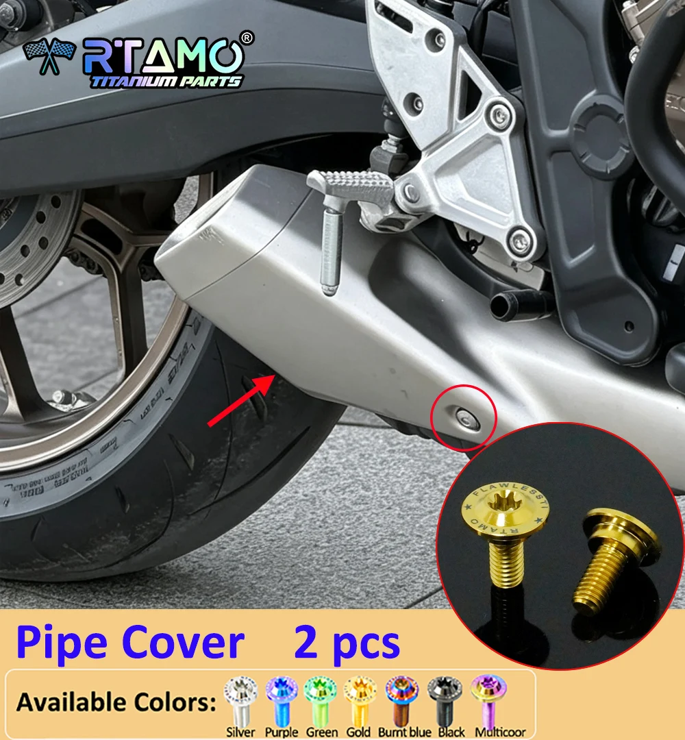RTAMO Gr5 Titanium Bolt Rear Brake Disc Caliper Bolts Motorcycle Modified Screw Fit for Honda CB 650R 2024-2026