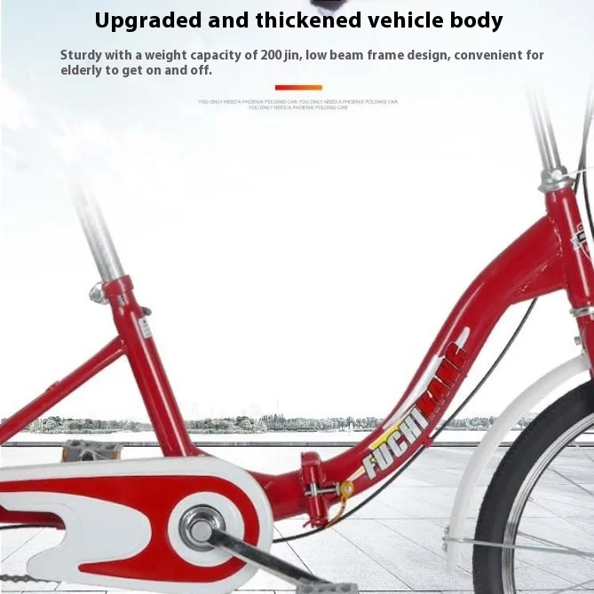 Aluminum Fork Trike Pedal Freight Bicycle Elderly Bicycle Leisure Vegetable Shopping Man Truck Style