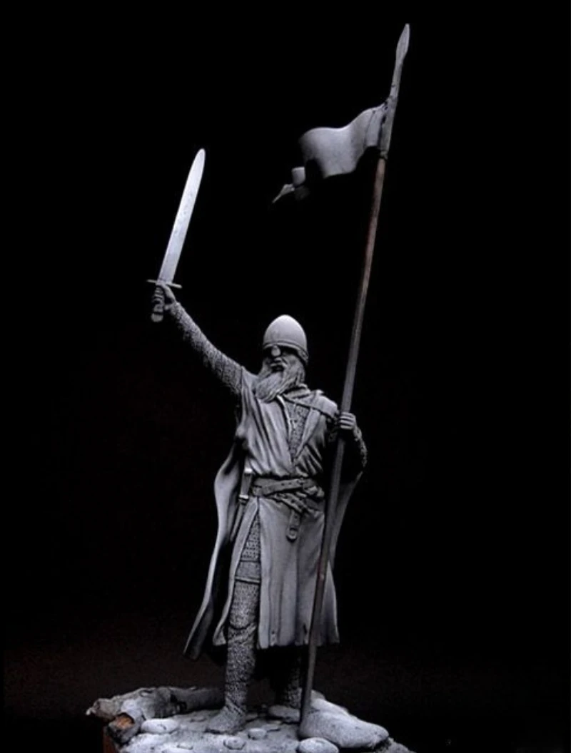 

Масштаб 1/24, 75 мм, литая под давлением фигурка из смолы, комплект модели древнего рыцаря 1220, диорама в разобранном виде, неокрашенная