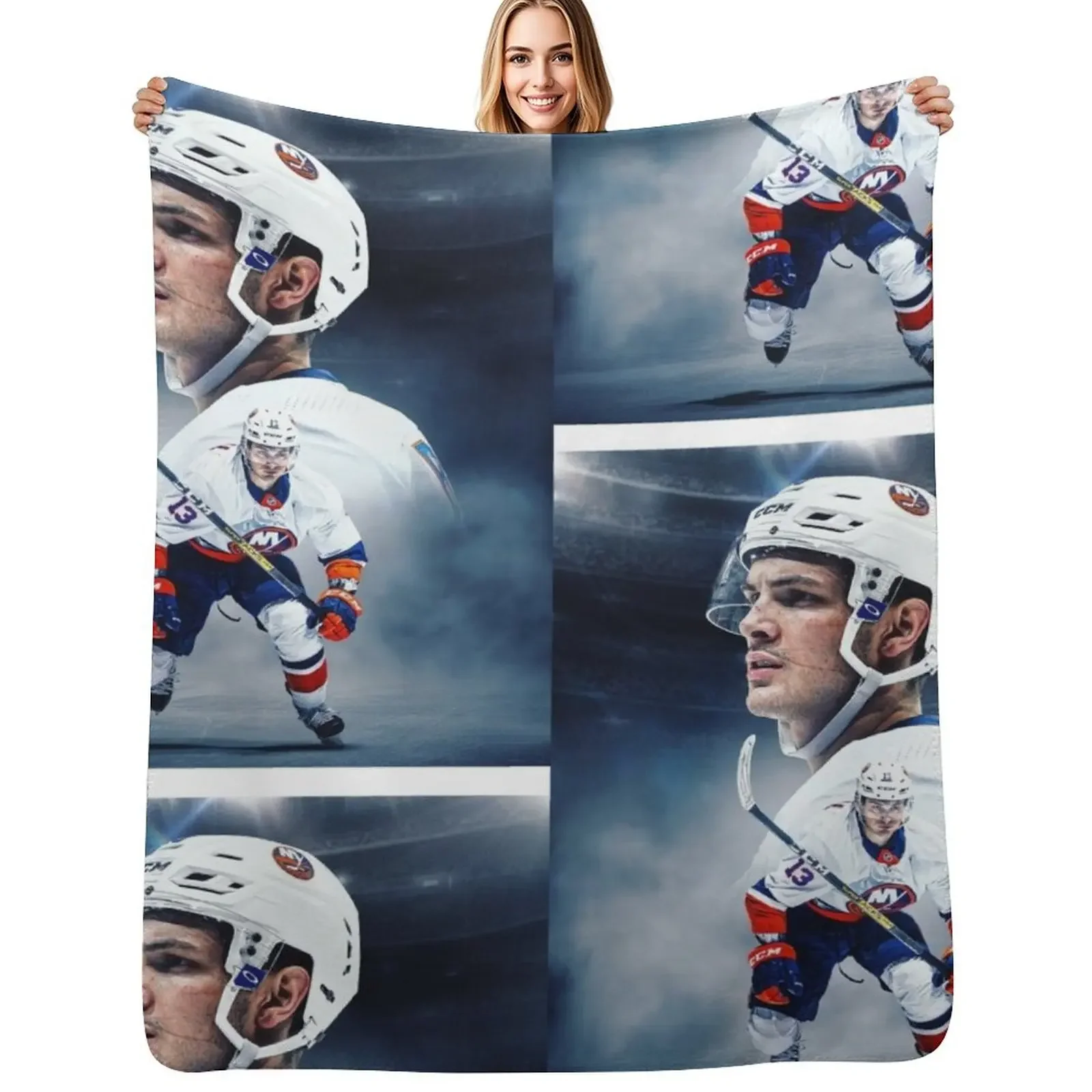 

Mathew Barzal Throw Blanket halloween Soft Beds funny gift Blanket
