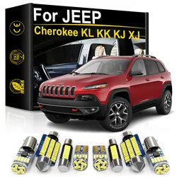 Dla Jeep Cherokee XJ KL KJ KK 1998 2000 2001 2008 2010 2015 2016 2017 2018 2019 2020 akcesoria LED do wnętrza samochodu światła Canbus