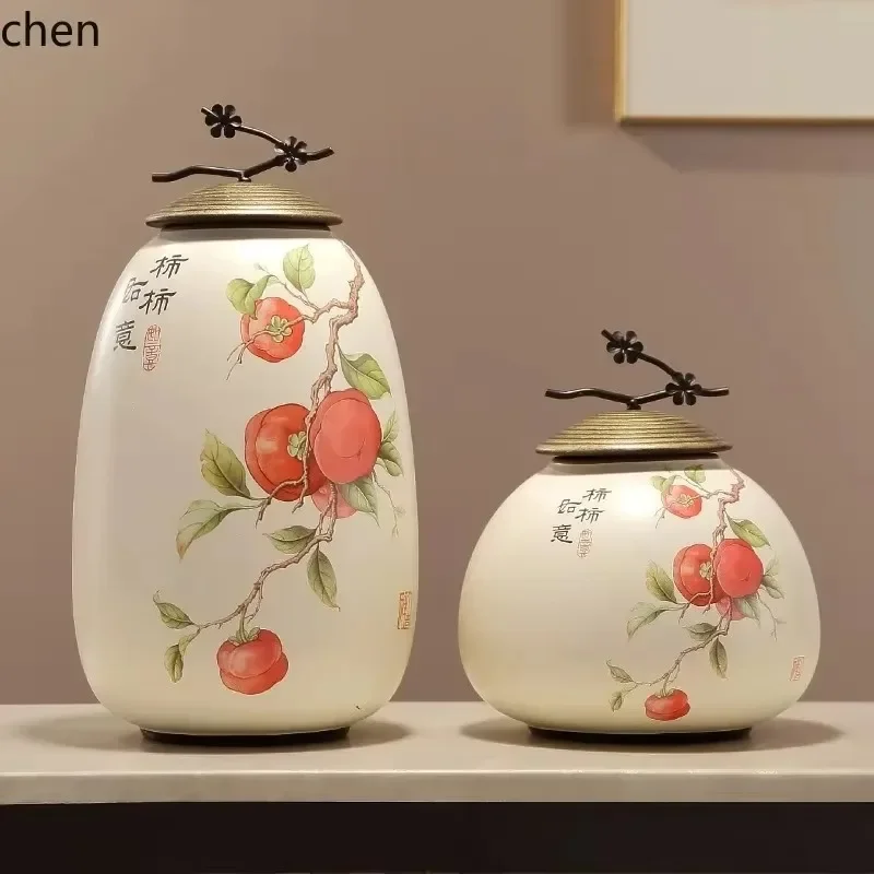 Ceramic Jar Ornament Creative Entryway Wine Cabinet Decorative Flower Vase