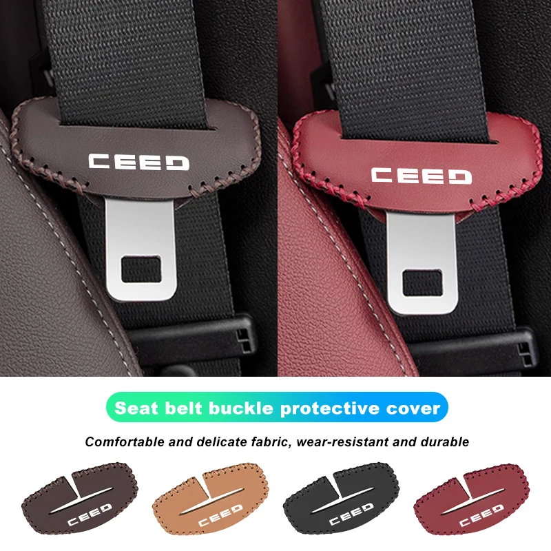 Protetor de Cinto de Segurança Universal para Carro, 2 Peças, Clipe de Fivela para KIA Ceed Sportage Rio K5 K2 Cerato Proceed Venga Sedona
