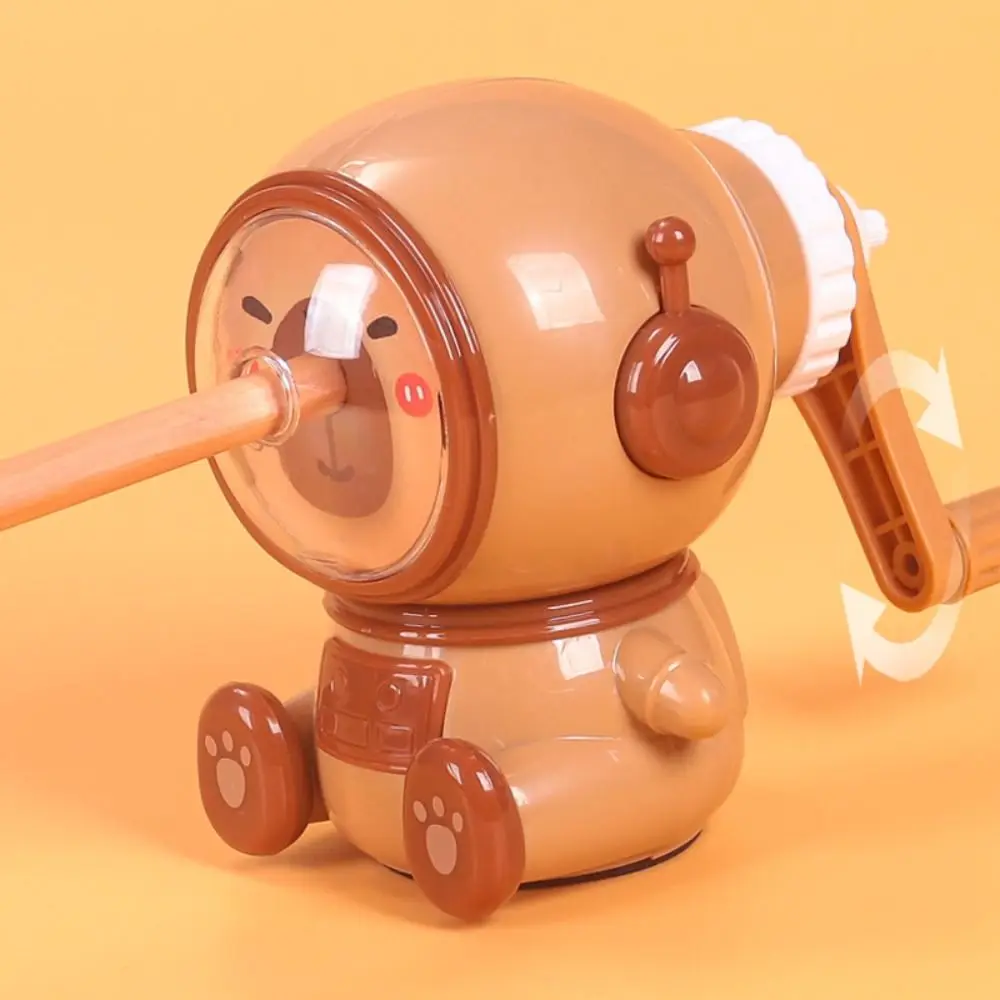 Hand-cranked Capibara Pencil Sharpener Third Gear Adjustable Anti Sticking Lead Pencil Sharpener Automatically Enters Lead