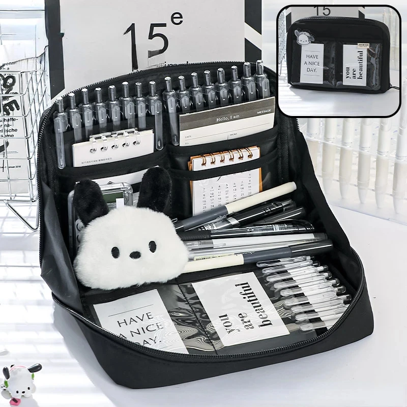 Astuccio retrattile creativo borsa portaoggetti per cancelleria scolastica astuccio per penna in tinta unita Kawaii portapenne carino regali per