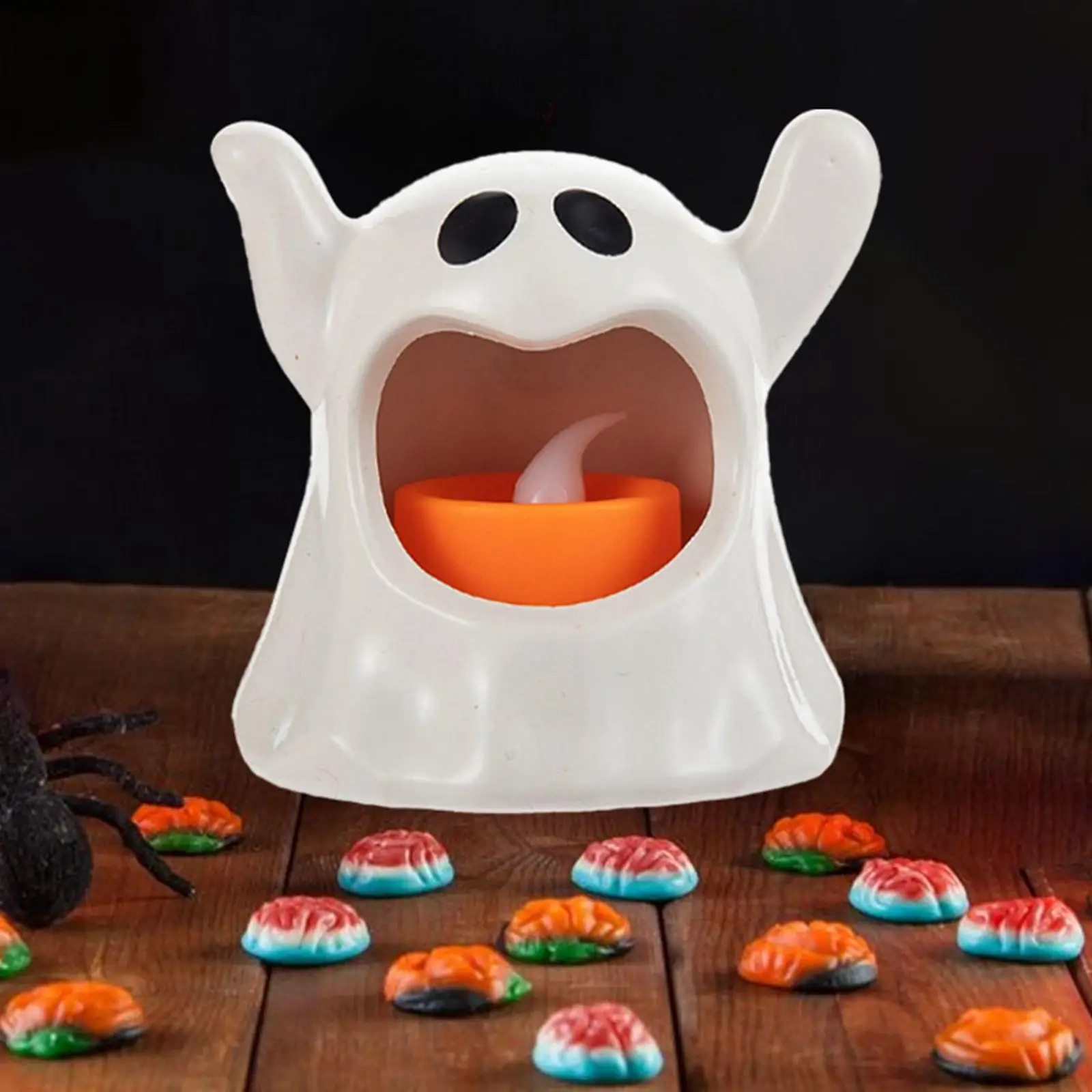 Halloween Flameless Candle Halloween Light Cute Portable Flickering Candle