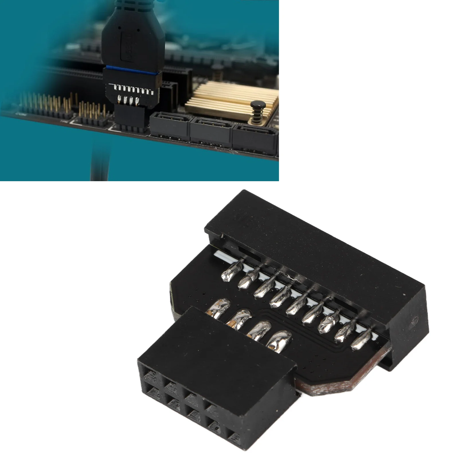 Internal USB Header USB Motherboard Splitter Motherboard USB2.0 9 Pin to USB3.0 19 Pin Front Panel Male Plug Conversion Adapter