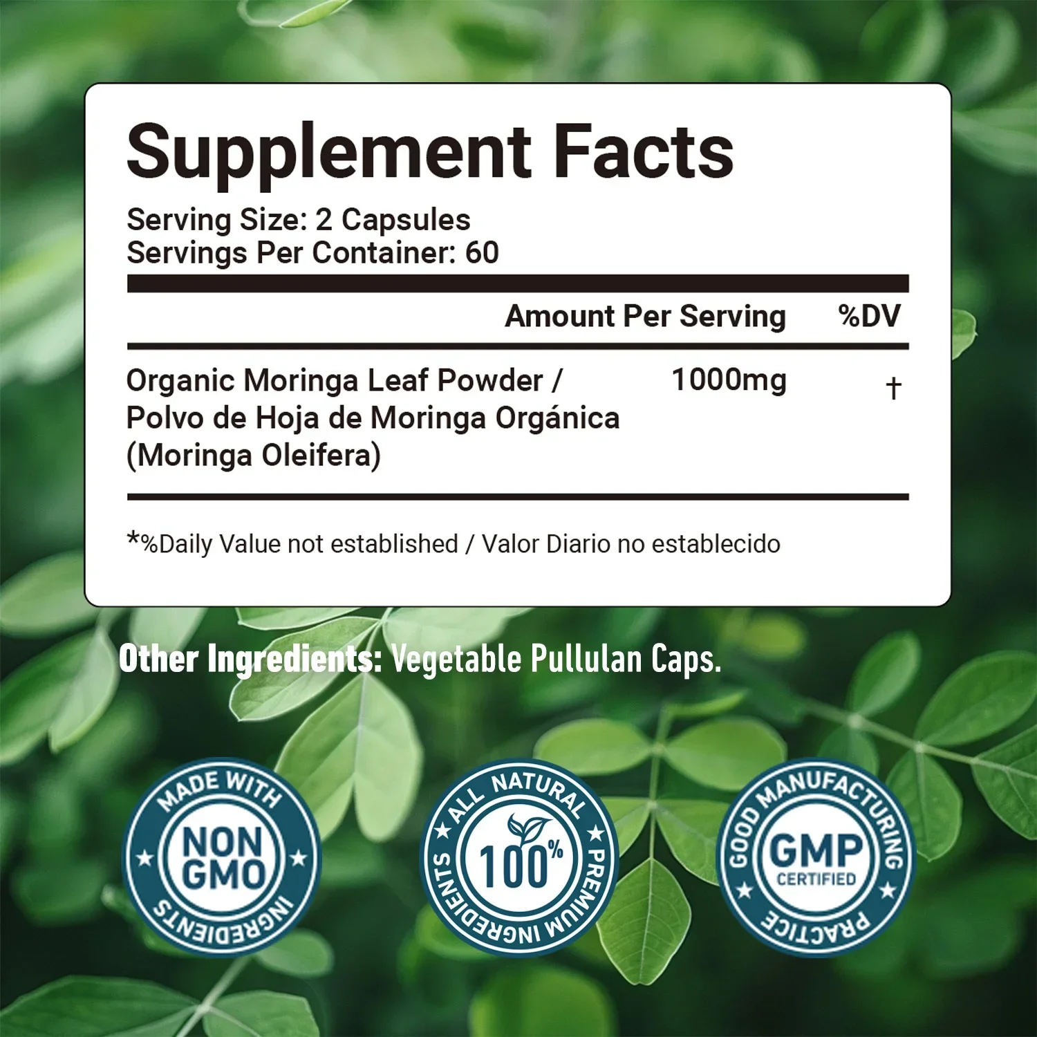 Moringa - Boosts Metabolism and Digestion, Supports Cardiovascular Health, Antioxidant