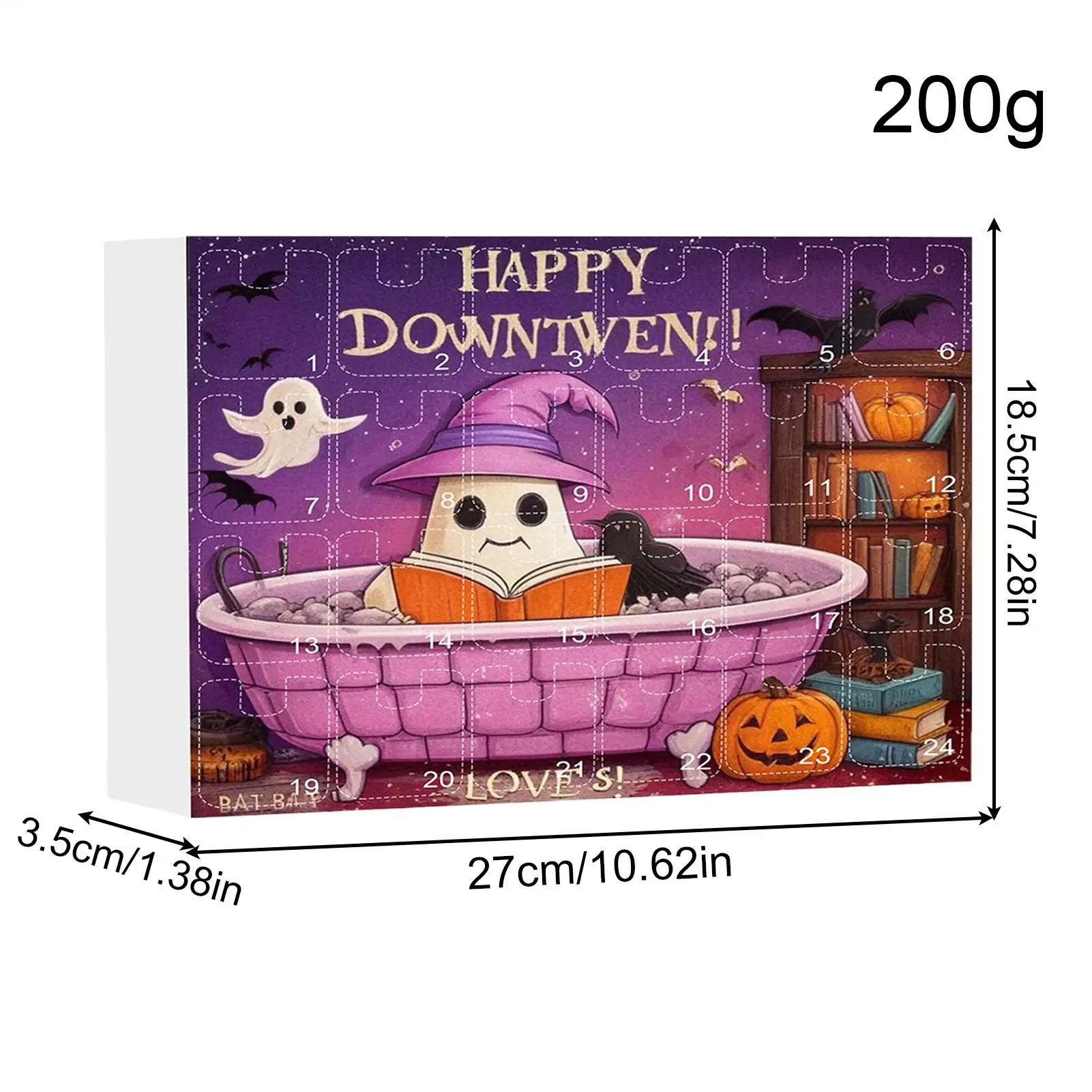 Halloween Calendar Advent 2025 Spooky Ghost Earrings 2d Flat Acrylic Jewelry For Girls Teen Women Holiday Party Home Decorations - Image 6