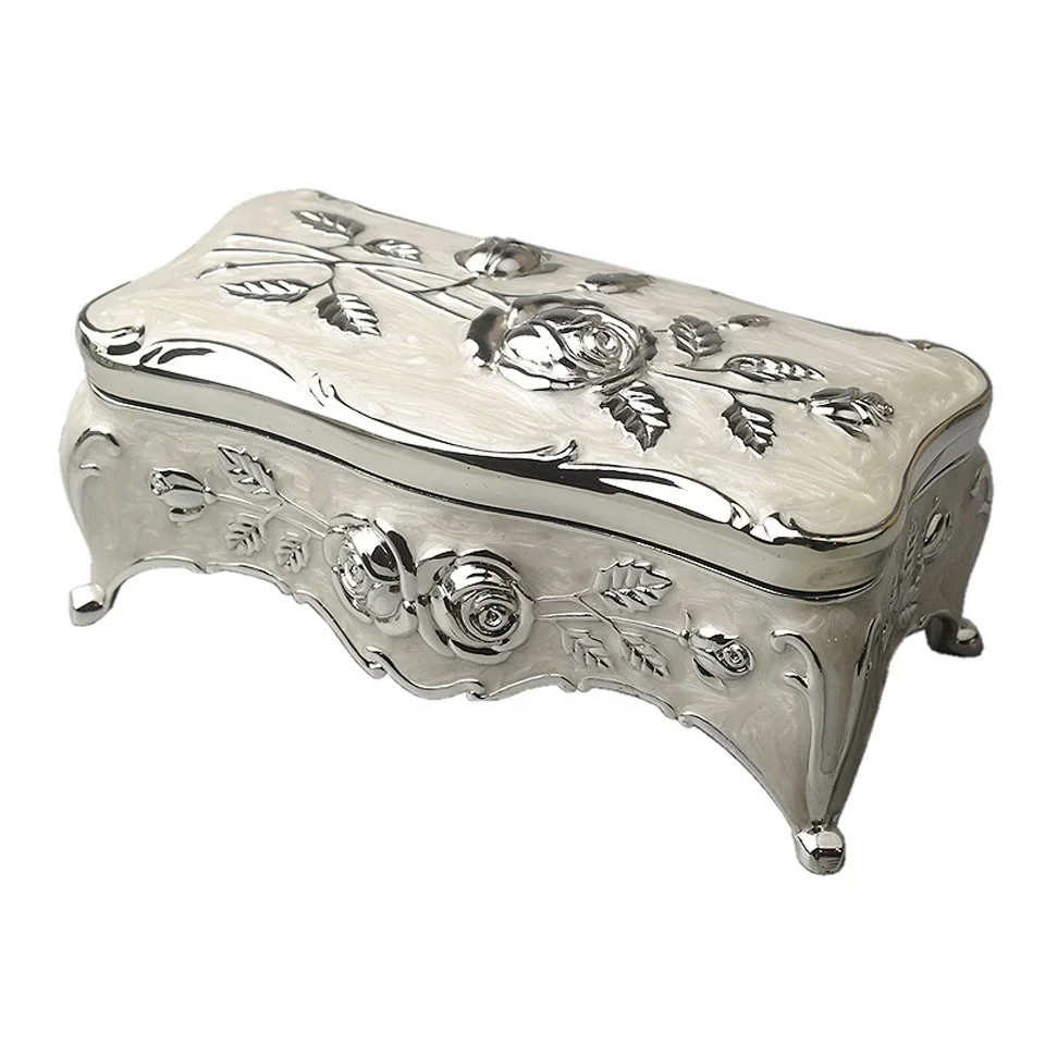 

Оптовая продажа, металлическая музыкальная шкатулка из тисненого сплава, заводная музыкальная шкатулка с золотым движением на Рождество/День рождения/День святого Валентина