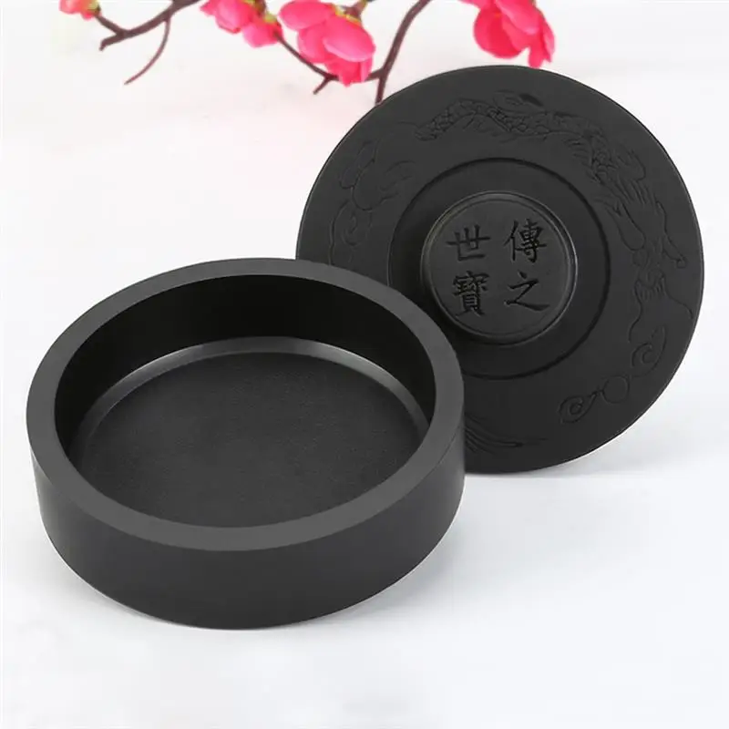 Ink Stone Calligraphy Chinese Inkstone Duan Painting Japanese Supplies Grinding Stick Natural Blackcup Dipper Printing