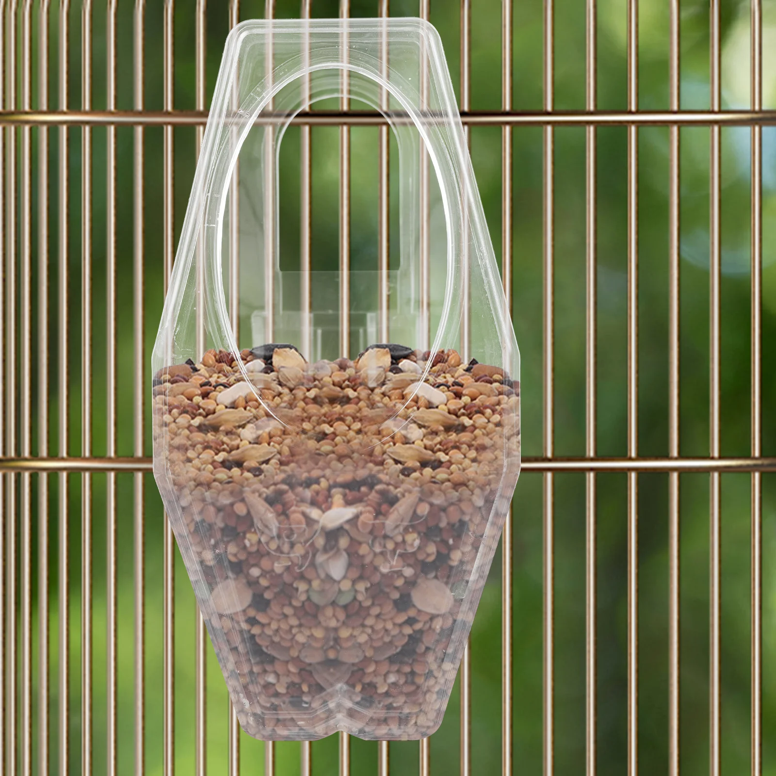 

Plastic Bird Feeder for Cage Easy Clean Parakeet No Mess Hanging Cockatiel Parrot Indoor Accessories Pet Supplies Feeder