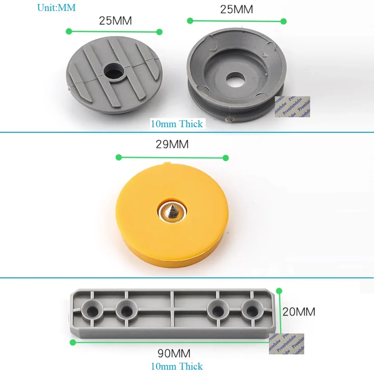Plastic Invisible Round Rectangular Wall Panel Fixing Clip Position Marker