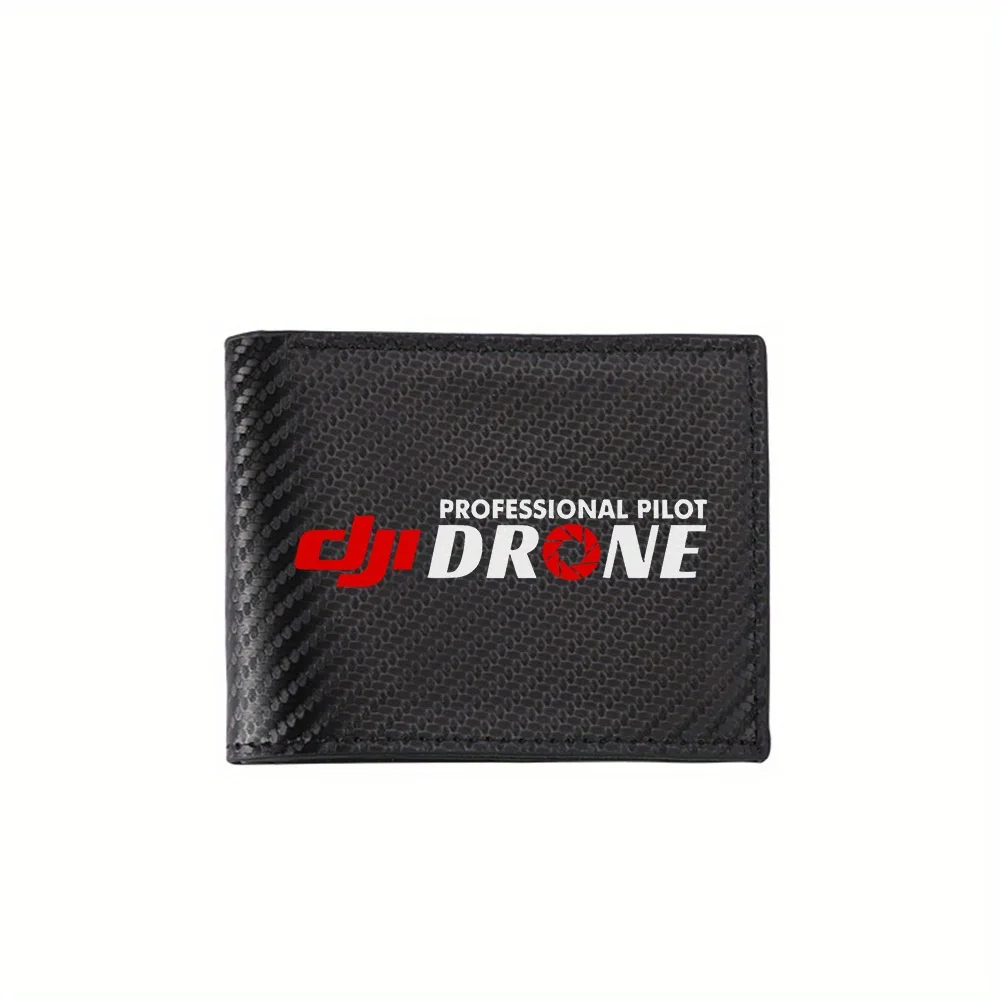 

DJI professional pilot drone aperture logo Men's Wallets Simple Business Modern Stylish Printing Design Gifts For Father Boyfrie