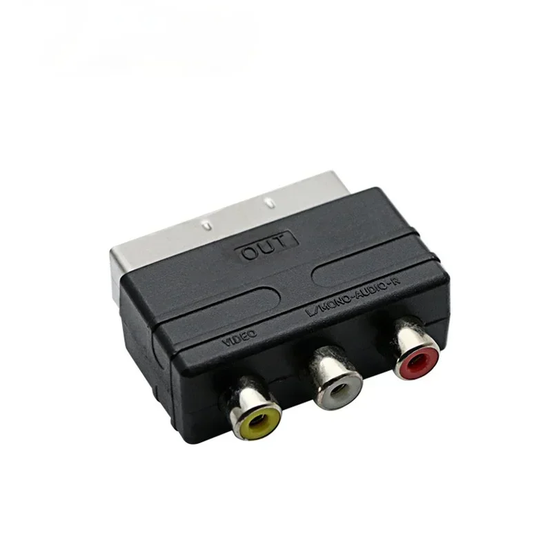 

21PIN SCART Male TO 3RCA JACKS INPUT AV-адаптер-адаптер-конвертер для ТВ DVD видеомагнитофон игровой плеер NES SNES