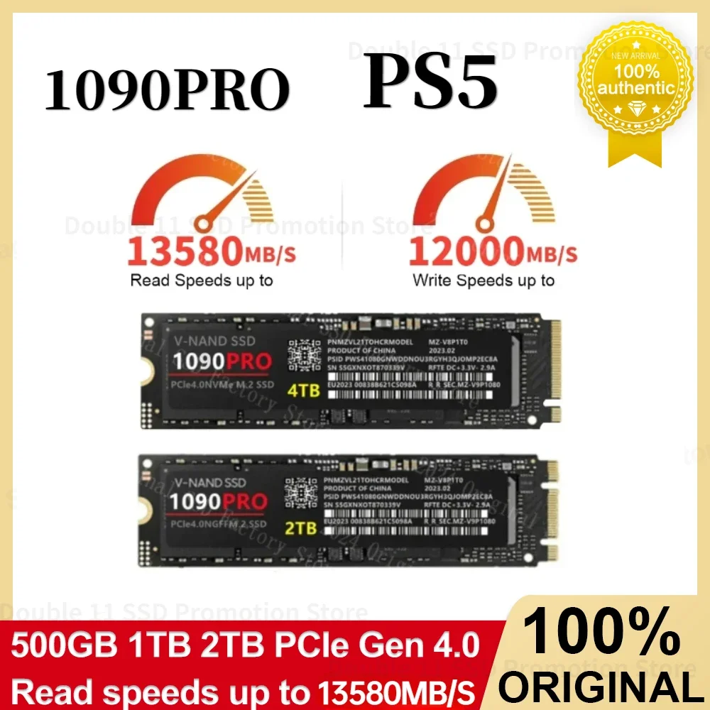 

NEW 1090 PRO T700 Internal SSD 1TB 2TB 4TB PCIe Gen 5.0 x4 NVMe 2.0 SSD with heatsink for Desktop Laptop Server Workstation PS5