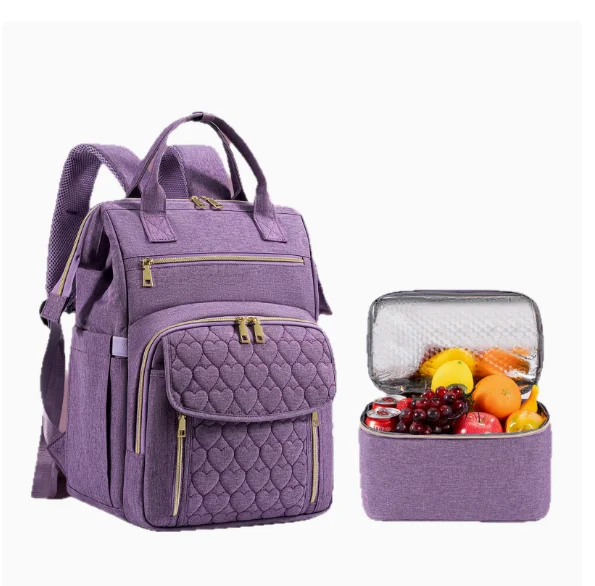 Women 15.6 inch laptop backpack with Insulated Cooler Lunch Box Lunch Backpack Bag Insulated Portable Travel Bag Lunch Backpack