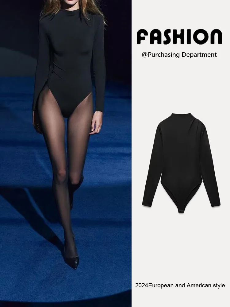 

Spring New Arrival Women's Elastic Slimming Comfortable Folded Decoration One-Piece Suit High Waist ort Pants Commute Sle