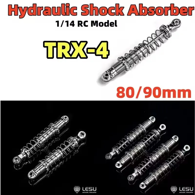 Simulation TRX-4 Druck Stoßdämpfer Fernbedienung Edelstahl 80/90mm Einstellbar Für 1/10 Tamiya RC Muldenkipper Modell