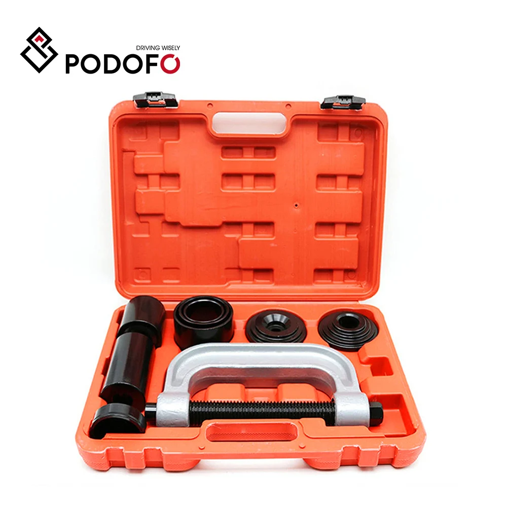 Podofo 4 In 1 Heavy Duty Ball Joint Press Set Cross Shaft Ball Joint Removal Tool Kit with 4x4 Adapters