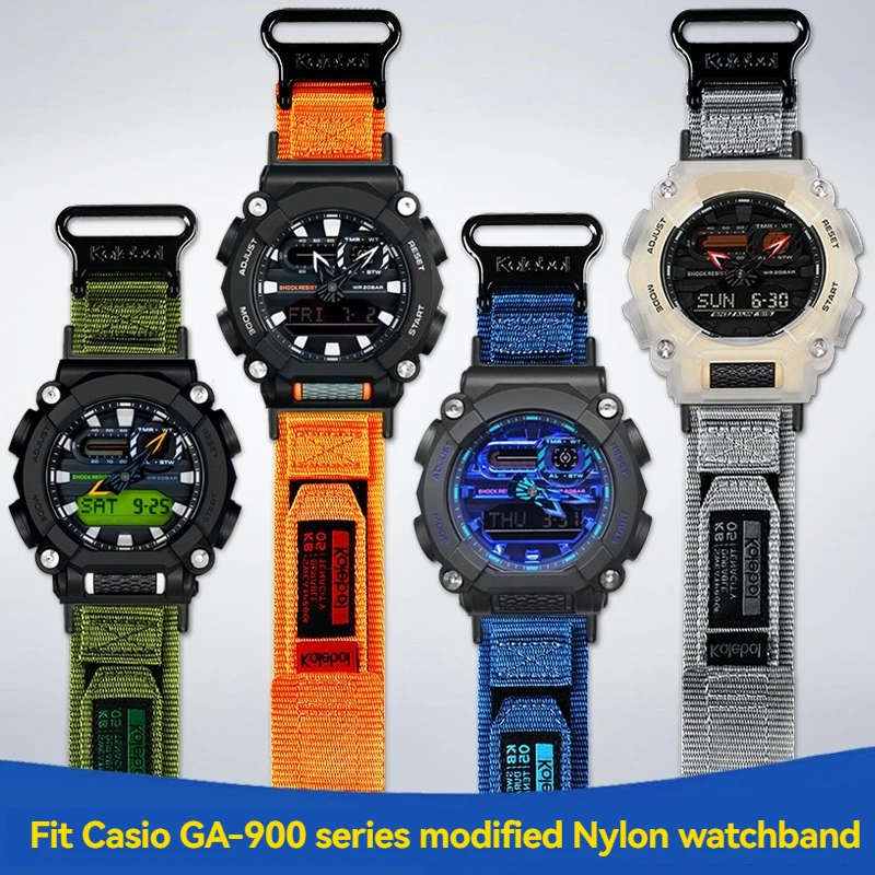 

Спортивный холщовый ремешок для Casio G-SHOCK для GA-900 GA900, модифицированный ремешок для часов, водонепроницаемый спортивный нейлоновый ремешок GA 900 DW-6900, цепочка для часов