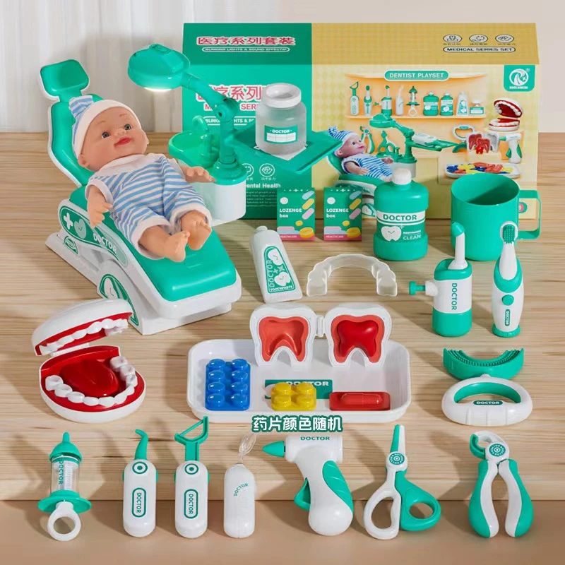 Role Playing Doctor Toy Set Simulation Medical  Dentist  Children Scene Game Nurse Tools Medical Institution Toy Gifts