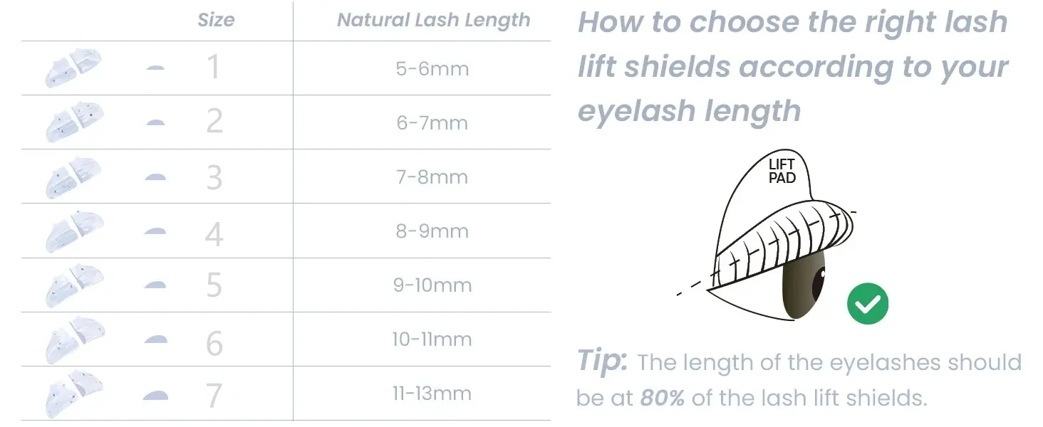 Lomansa 7 Paar C Curl Silikon Wimpern Dauerwelle Stange Schild Lash Lift Pads Wimpern Curler Zubehör Wimpern Lifting Schönheit Werkzeuge – Detail 16