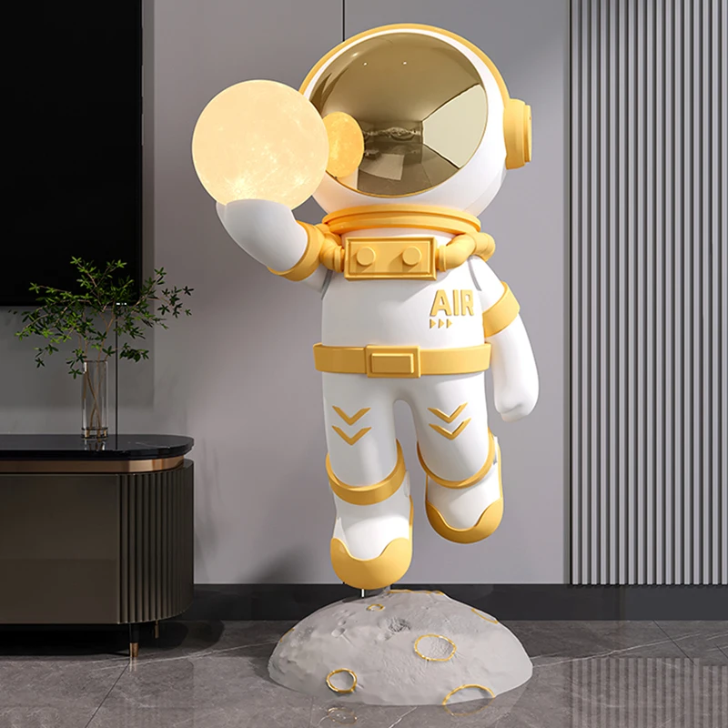 

Home Decor Sculptures And Figurines Decorations Accessories Lunar Lamp Astronaut Landing Ornaments Living Room Resin Statues