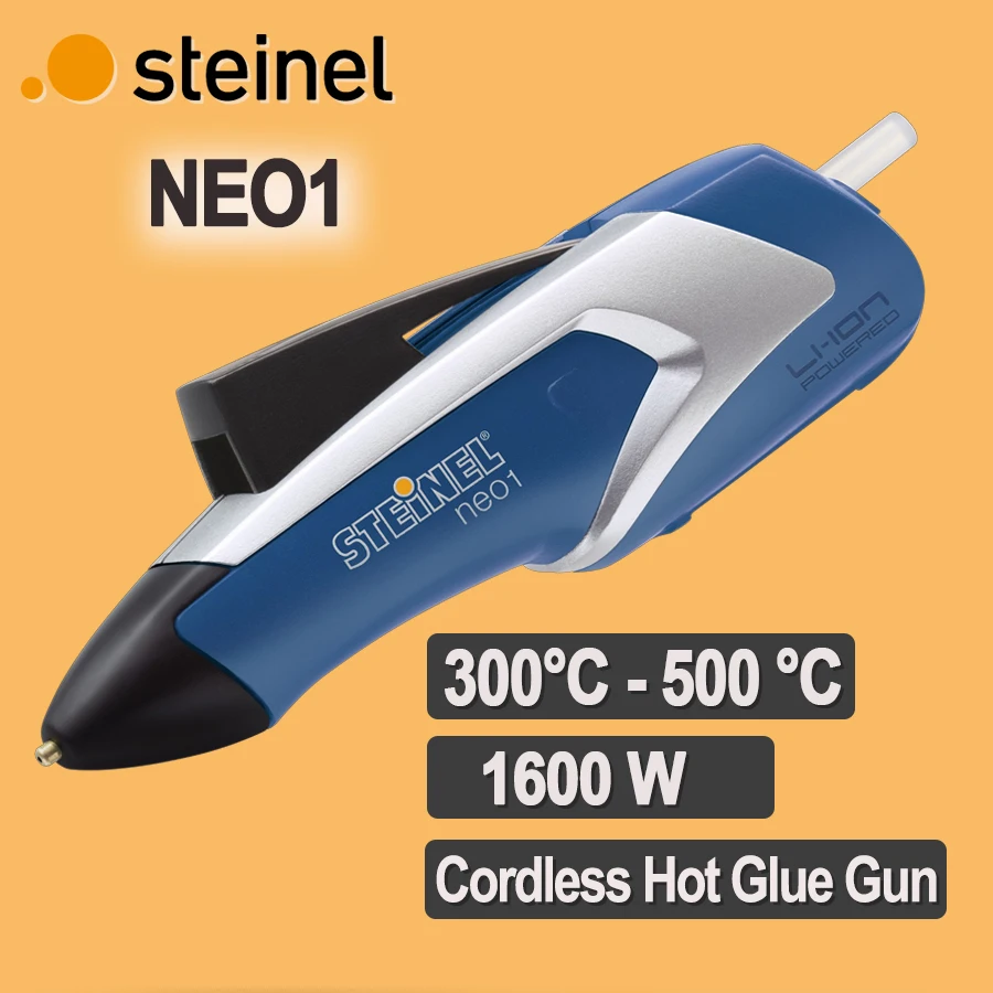 

German STEINEL Rechargeable Cordless Hot Melt Glue Gun with 3 Glue Sticks Mini Portable Repair Tools Set Glue Grab DIY NEO1