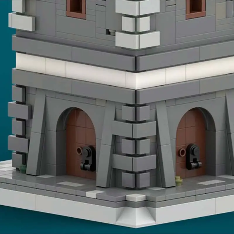 MOC-69693 Famous Classical Dutch City Street View Tower Architecture Model Building Block Creative Assembly Bricks Toy Souvenirs