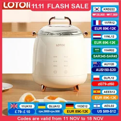 LOTOR Electric Egg Cooker Automatic Steamer Multifunction Steaming Rice Egg Custard Cooking Porridge For Kitchen