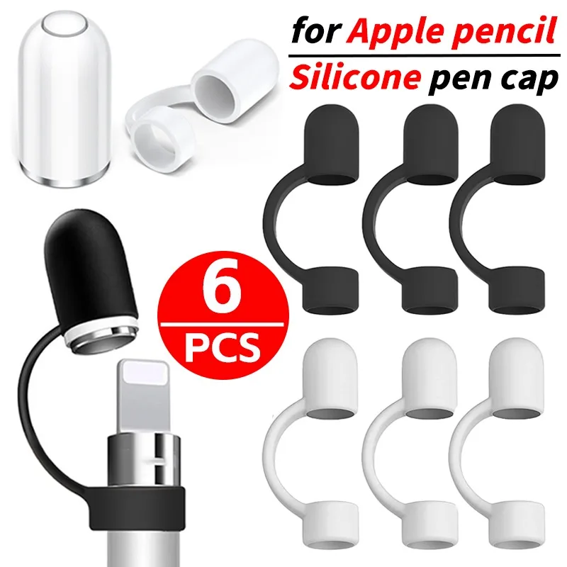 

6-1 шт. для Apple Pencil, силиконовый колпачок для ручки, сменный чехол для стилуса Apple Pencil, защитный рукав для сенсорной ручки