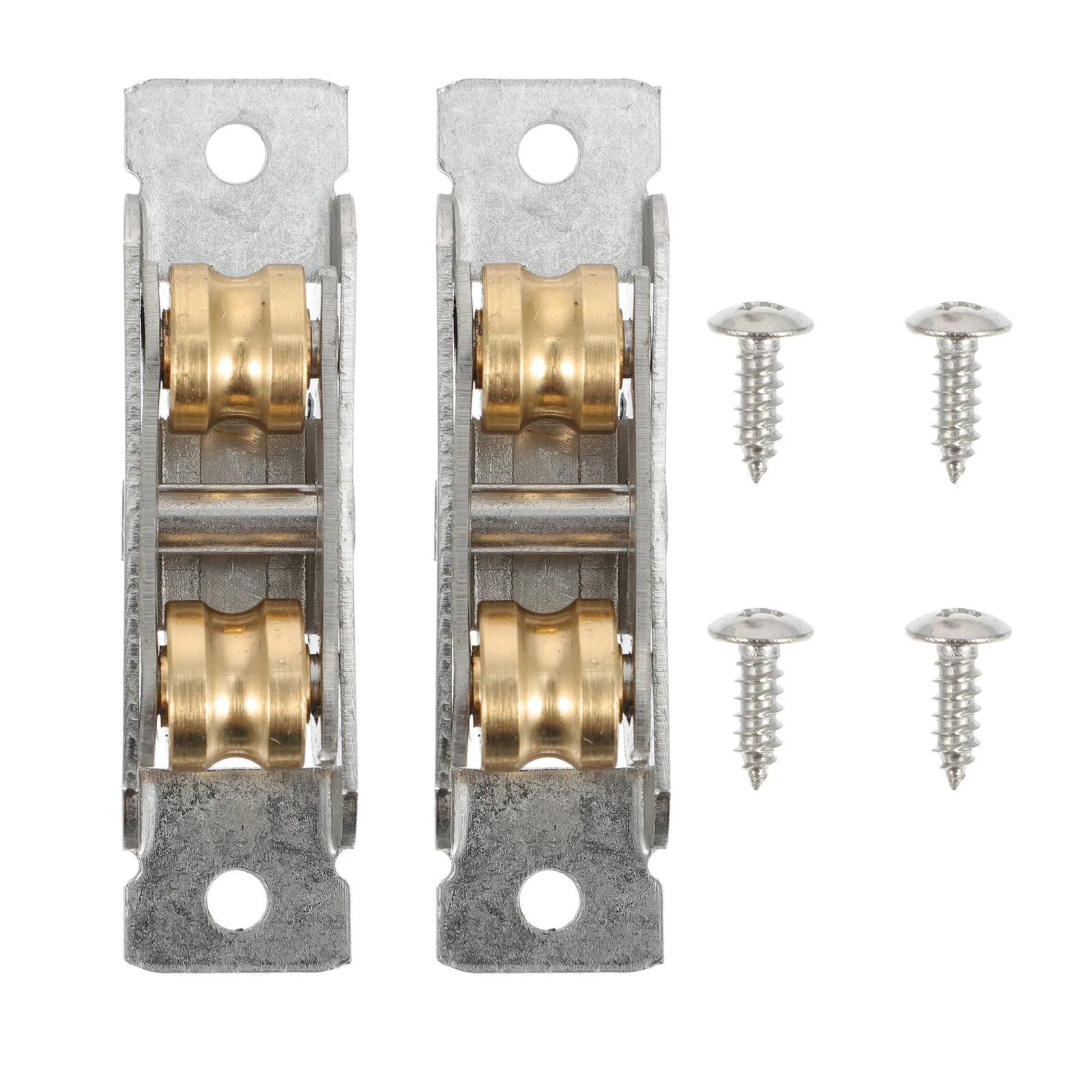 

1Set 88 Type Sliding Door Roller Set Stainless Steel Copper Material Waterproof Sturdy Pulleys Easy Install No Tool Required