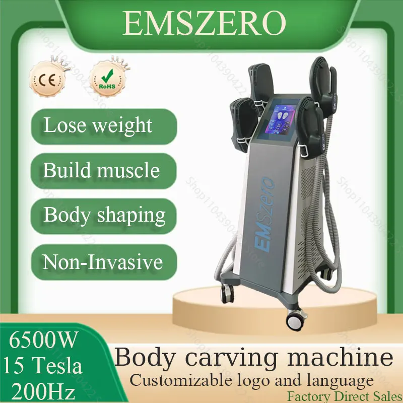 

6500W professional EMS body carving machine 200Hz RF electromagnetic burning fat stimulation muscle growth non-invasive EMSZERO