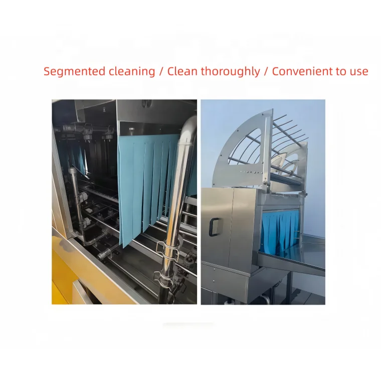New High Pressure Spray Crate Washer Sanitary Automatic Basket Cleaning Equipment with 304 Stainless Steel and Electric Heating