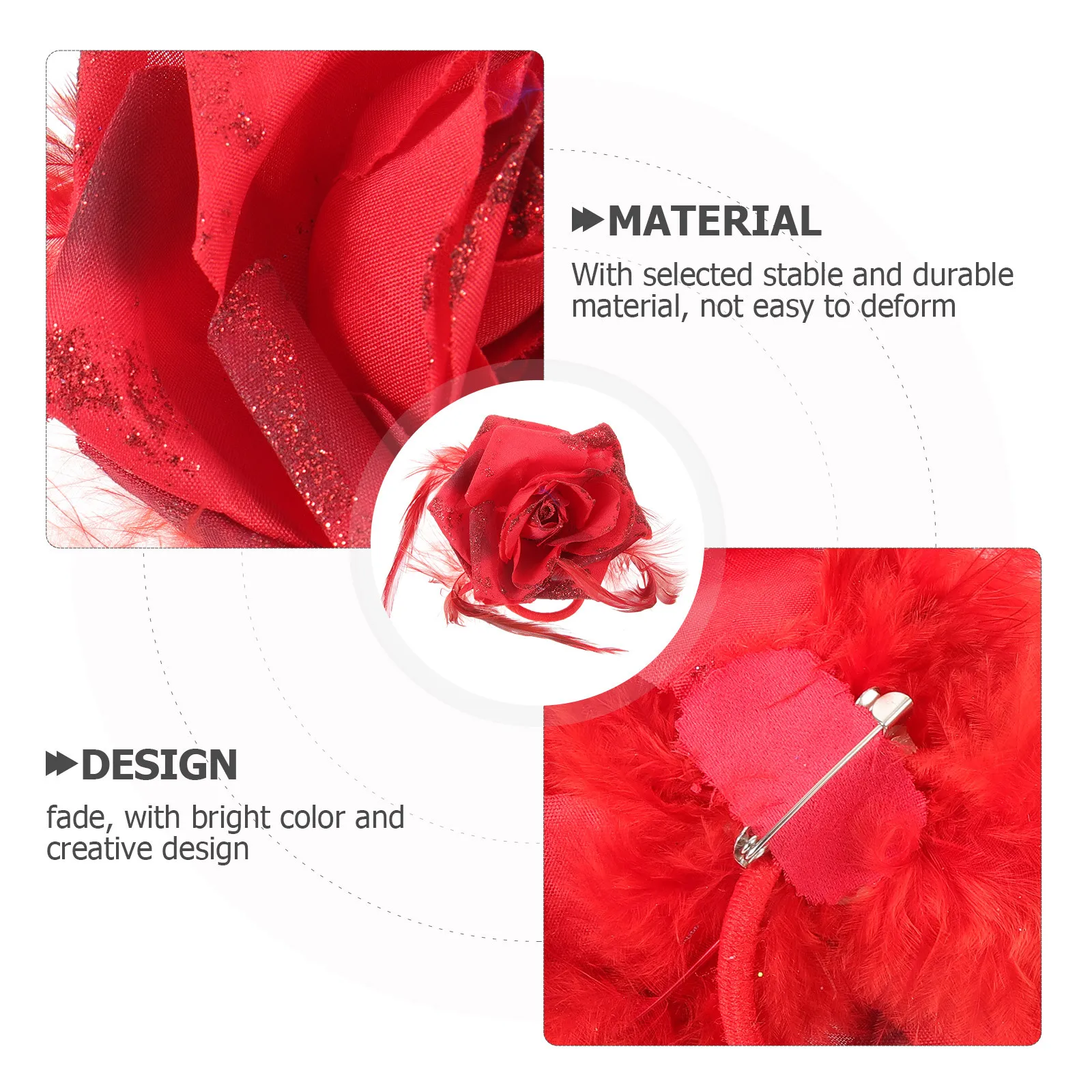 

Заколка для волос с цветочной розой, изысканный головной убор с цветком, брошь, булавка для свадьбы, аксессуары для волос невесты, элегантное украшение-корсаж