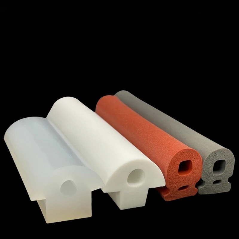 1M 5M Door Window Silicone Strip Mushroom Head Sealing Strip High Temperature T-Shaped Silicone Strip for Oven Door Sealing
