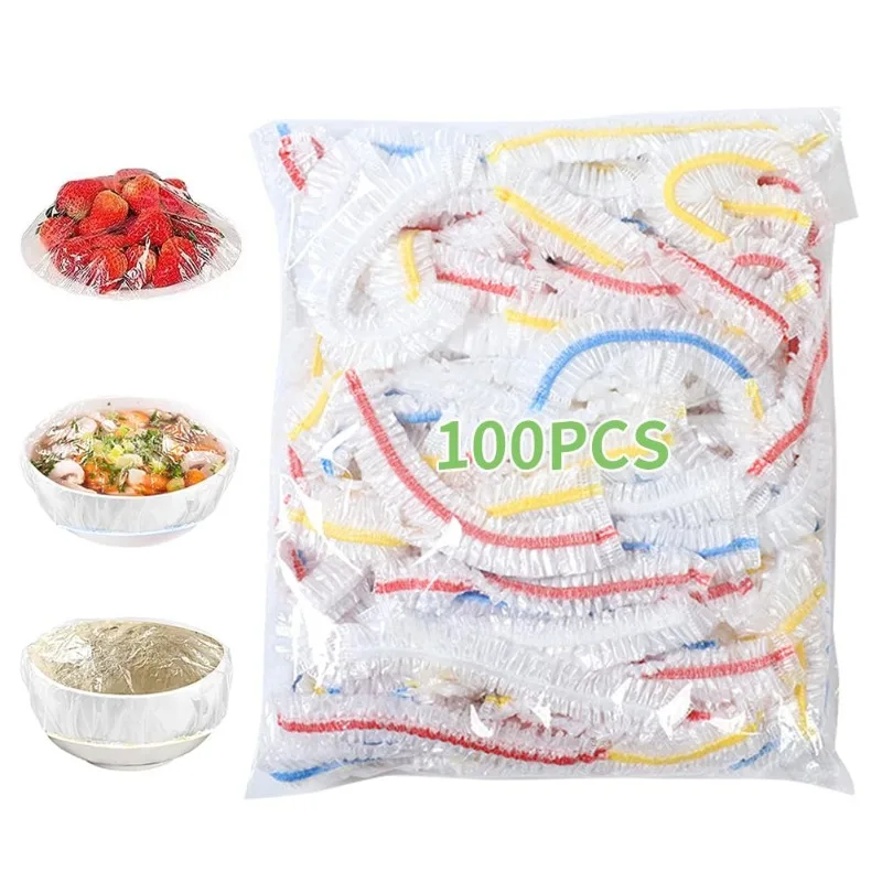 100-500PCS Color Disposable Food Cover Wrap Food-Grade Fresh-keeping Film Bag Storage Kitchen Disposable Bowl Cover Wholesale