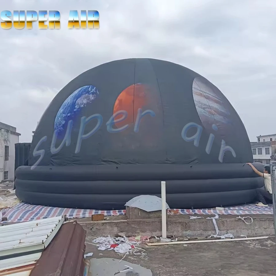 Anpassbare Premium-graue Farbe, heißer Verkauf, aufblasbares Kuppel-Planetarium, aufblasbares Projektionskuppelzelt