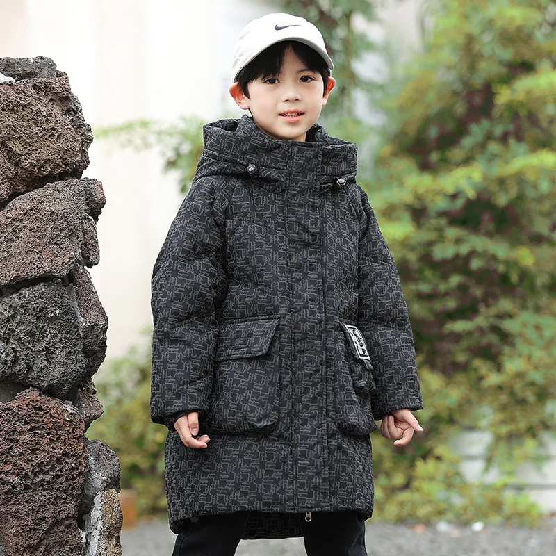 

New children Winter Warm White duck Down Jacket For Boys clothing Thicken Outerwear Coat Kids clothes Teenage Parka snow suit